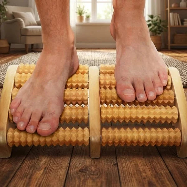 Premium Wooden Foot Massager – Natural Foot Roller | Mojan Mart Pakistan