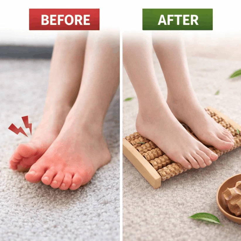 Premium Wooden Foot Massager – Natural Foot Roller | Mojan Mart Pakistan